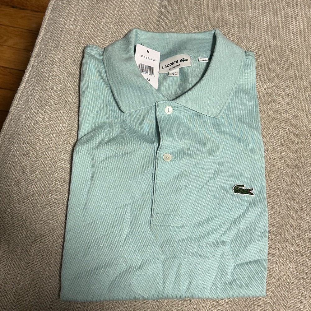 Lacoste light green polo shirt never worn with tags